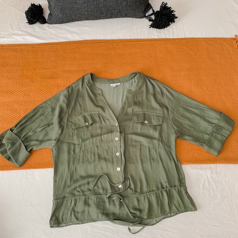 Olive satin top from VICI